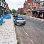 Shaw Road pavement widening and streetscape improvements using conservation flags, tree pits