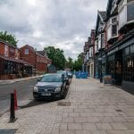 Shaw Road pavement widening and streetscape improvements using conservation flags, tree pits