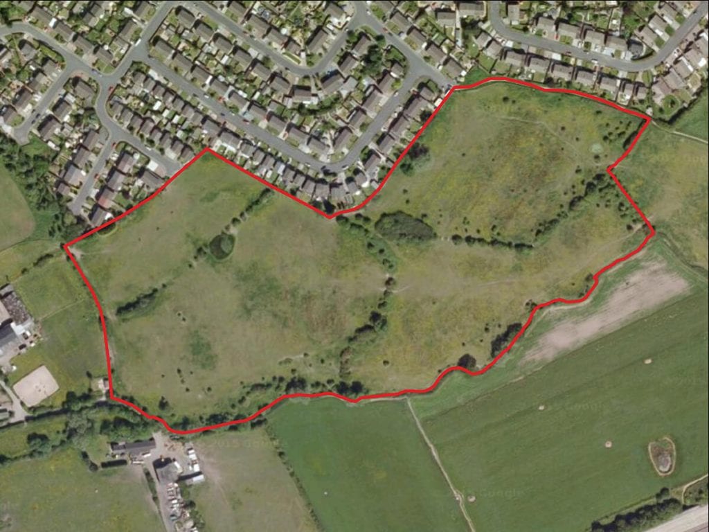 Pocket Nook Lowton site boundary