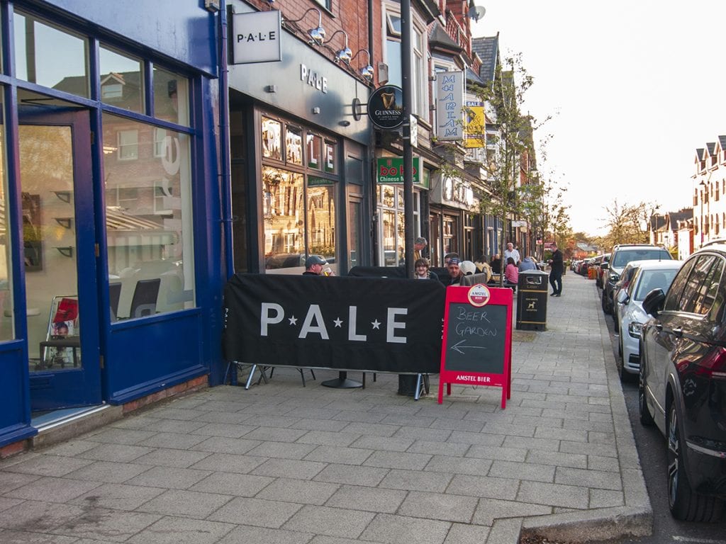 view to Pale outdoor seating street on Shaw Road