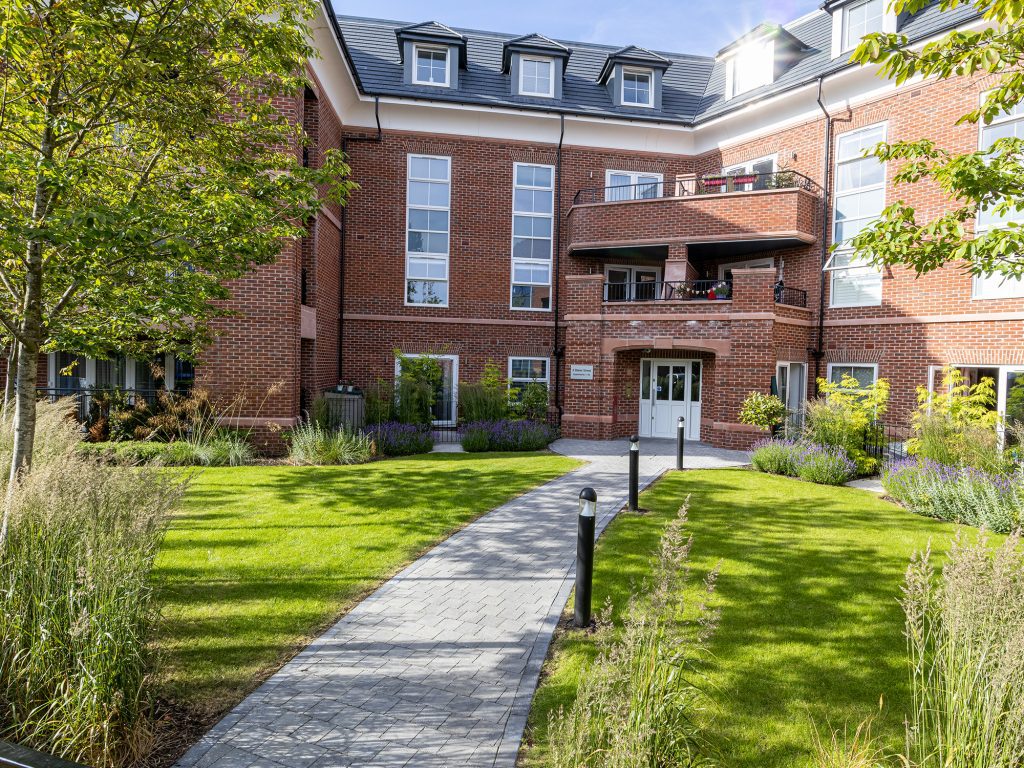 Garden space with grasses and shrubs