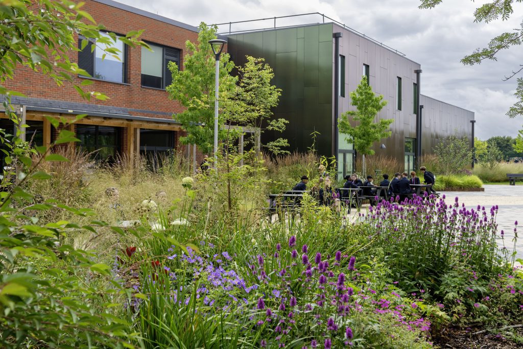 Merstham school courtyard seating