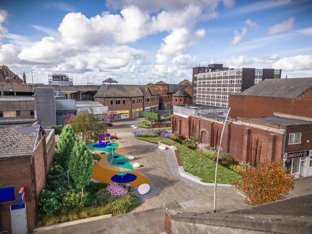 Barrow pocket park natural dimensions greenspace seating and play